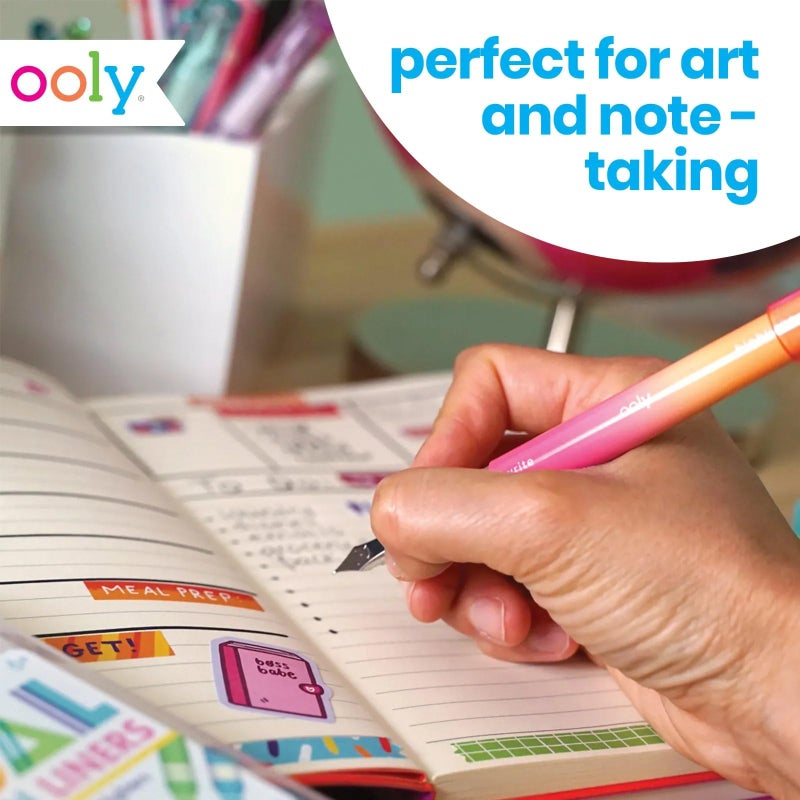 Ooly Color Write Colorful Fountain Pen Ink Refills, Set of 8, Multicolor Refills Compatible with Ooly Fountain Pens Only, School Supplies - Image 5